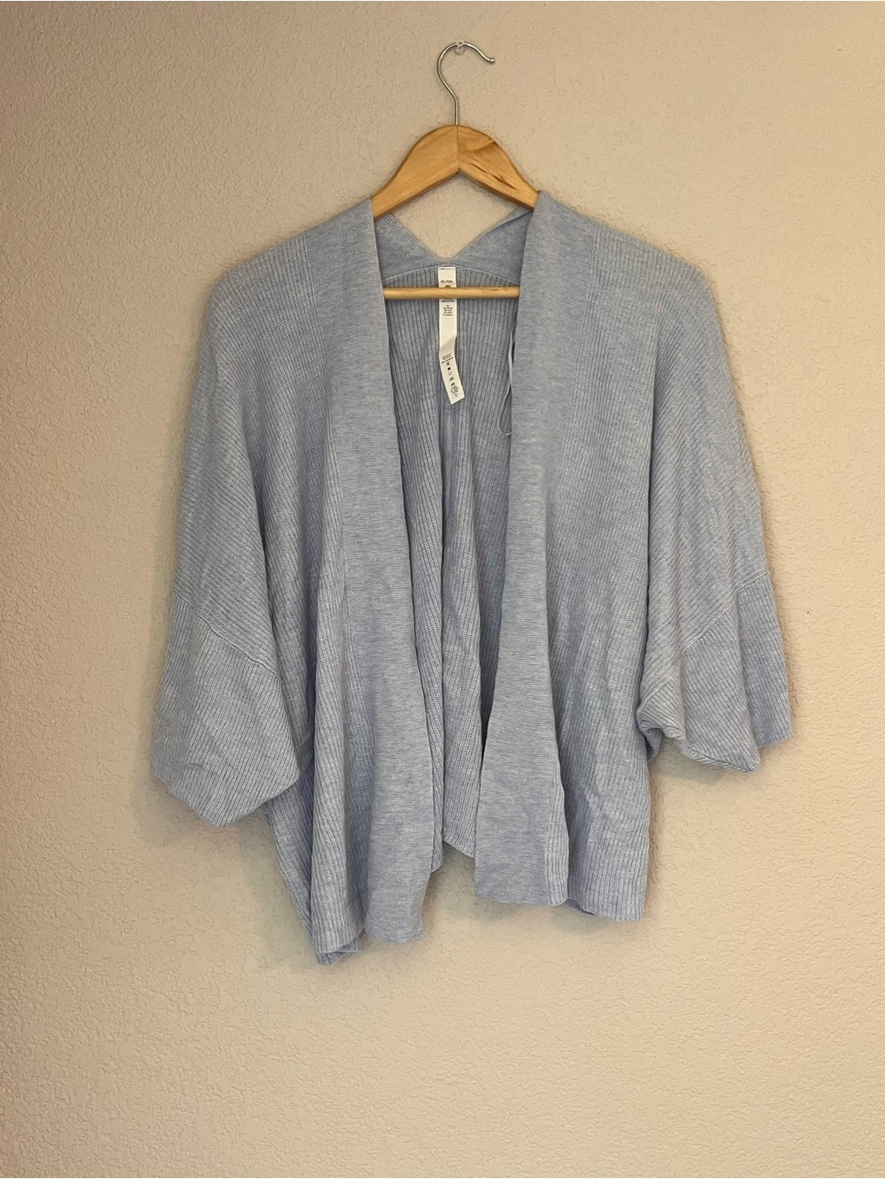 lululemon athletica Soft Light Blue Open-Front Knit Shrug